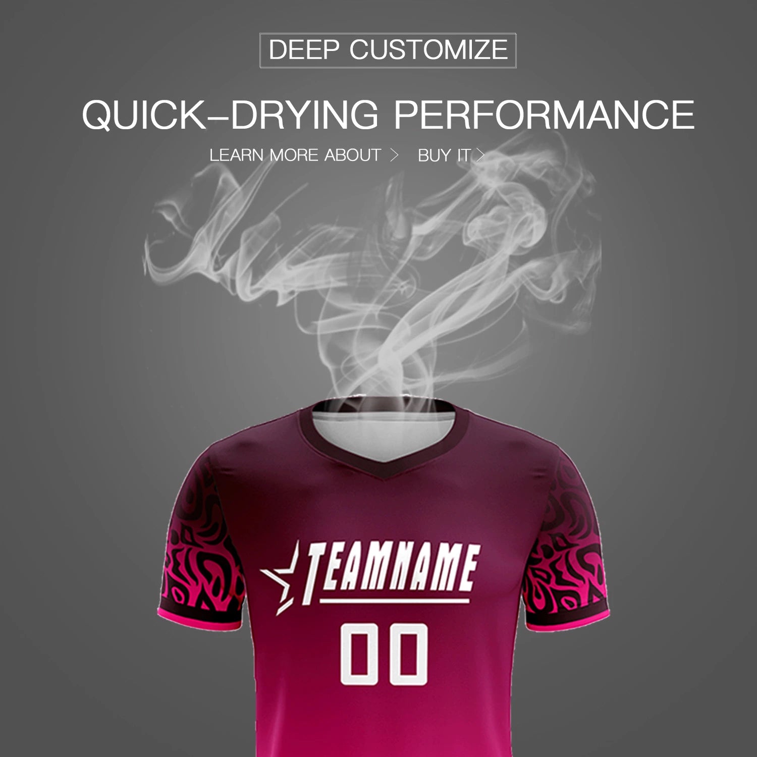 Custom Light Red Pink Casual Printing Sportswear Soccer Sets Jersey