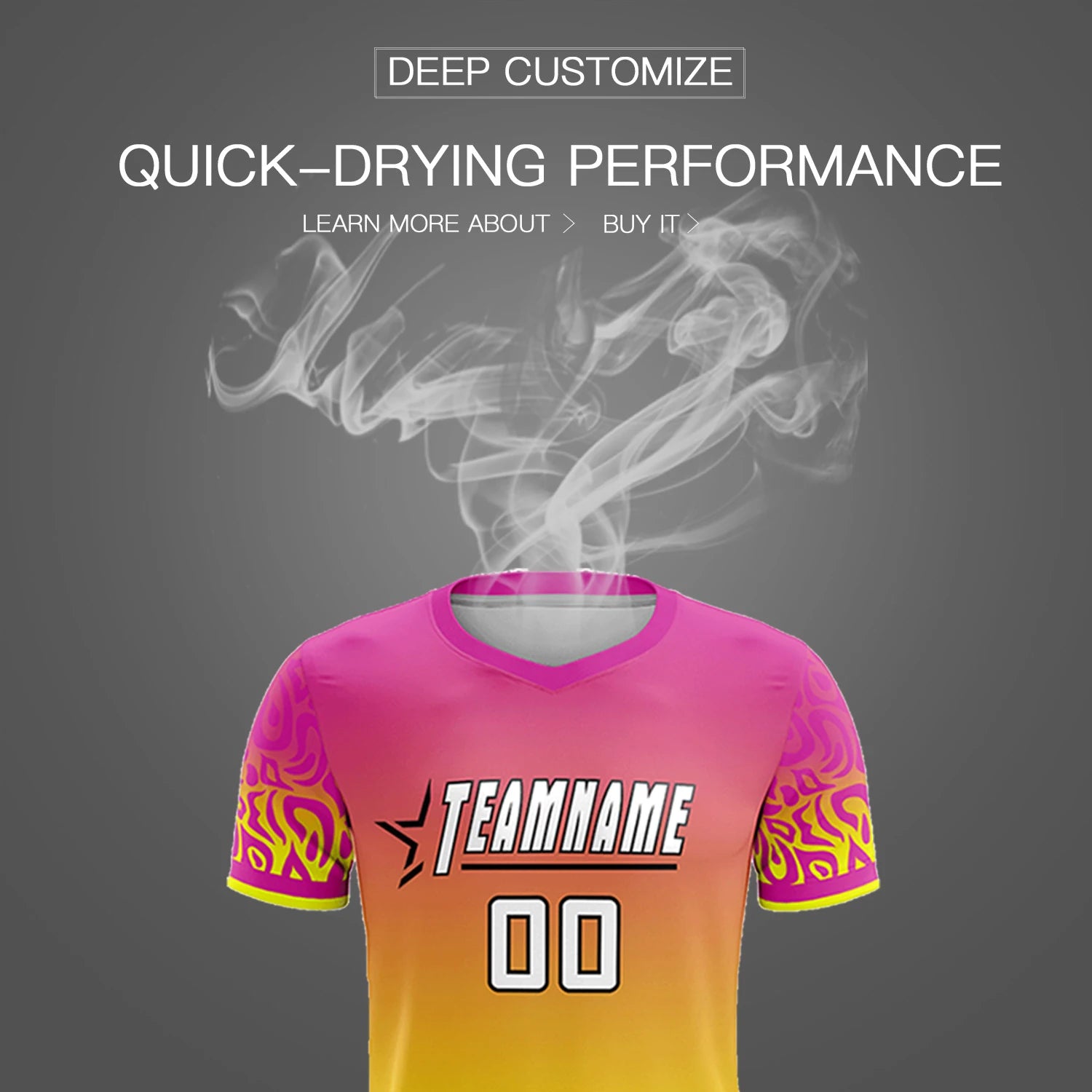 Custom Pink Fluorescent Green Casual Printing Sportswear Soccer Sets Jersey