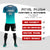 Custom Midnight Blue Sky Blue Casual Printing Sportswear Soccer Sets Jersey