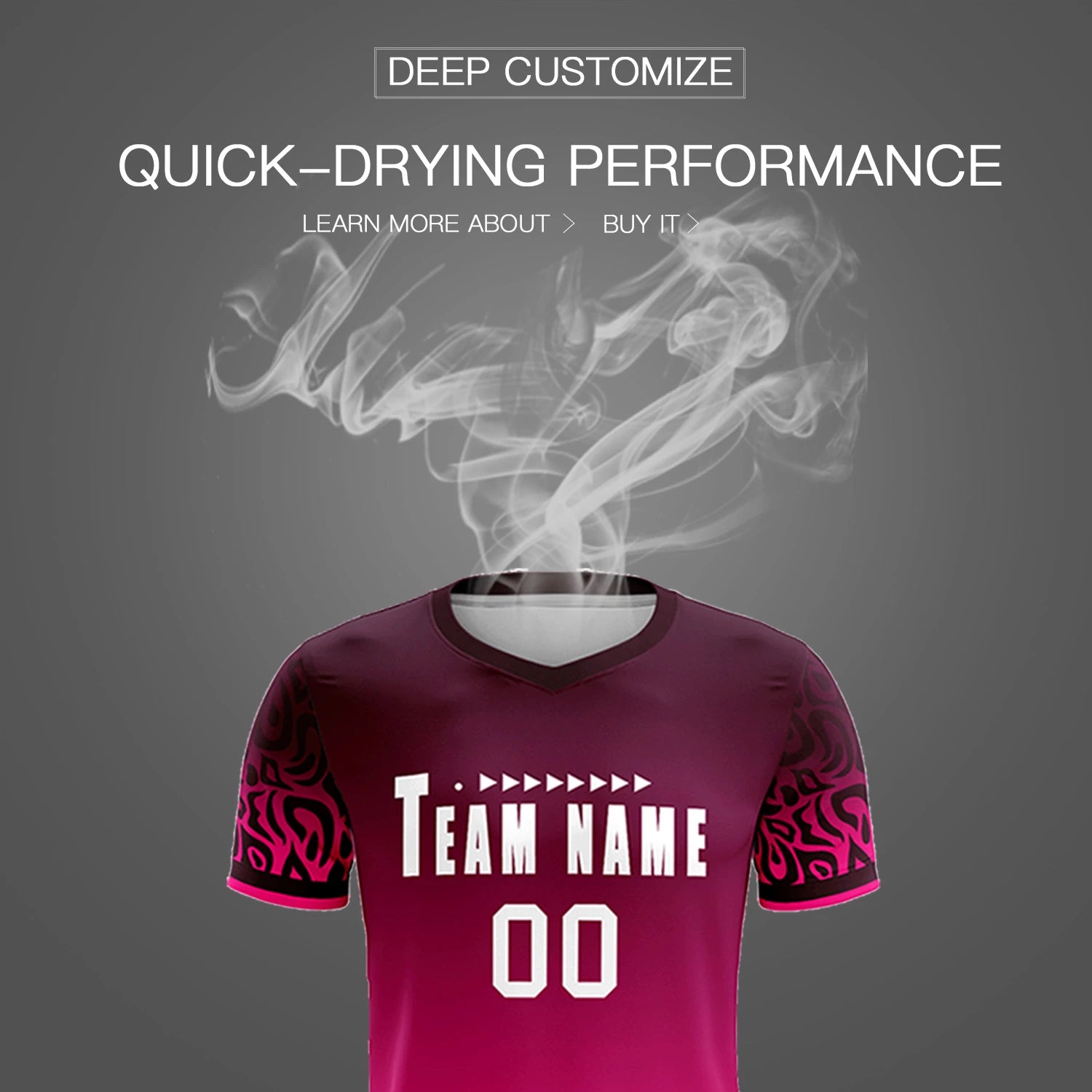 Custom Light Red Pink Casual Printing Sportswear Soccer Sets Jersey