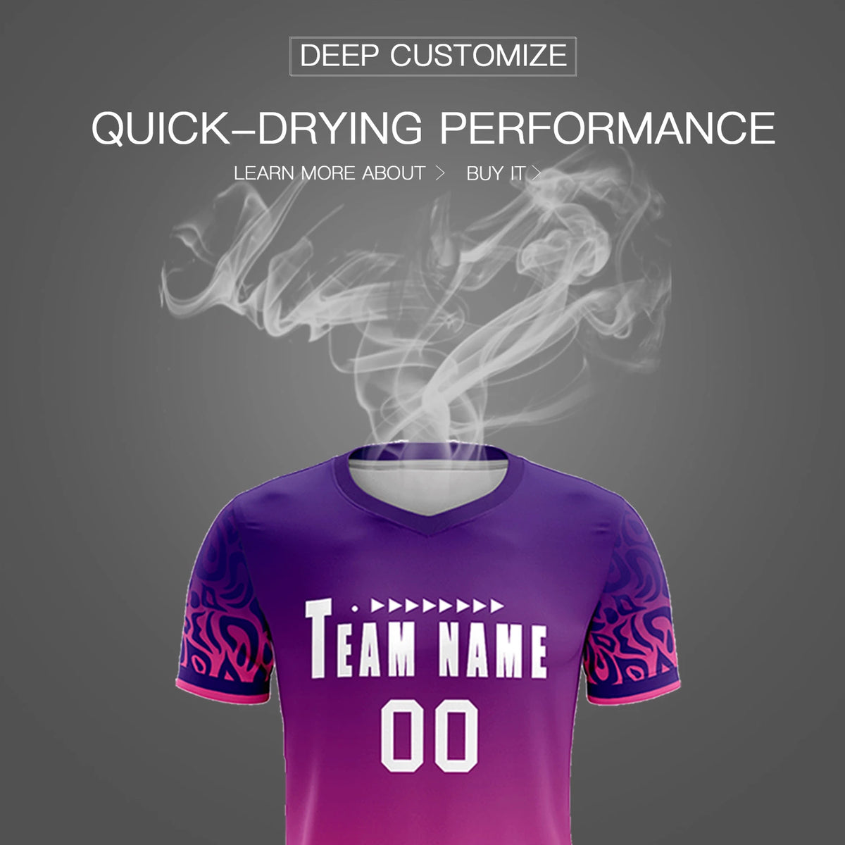 Custom Purple Pink Casual Printing Sportswear Soccer Sets Jersey