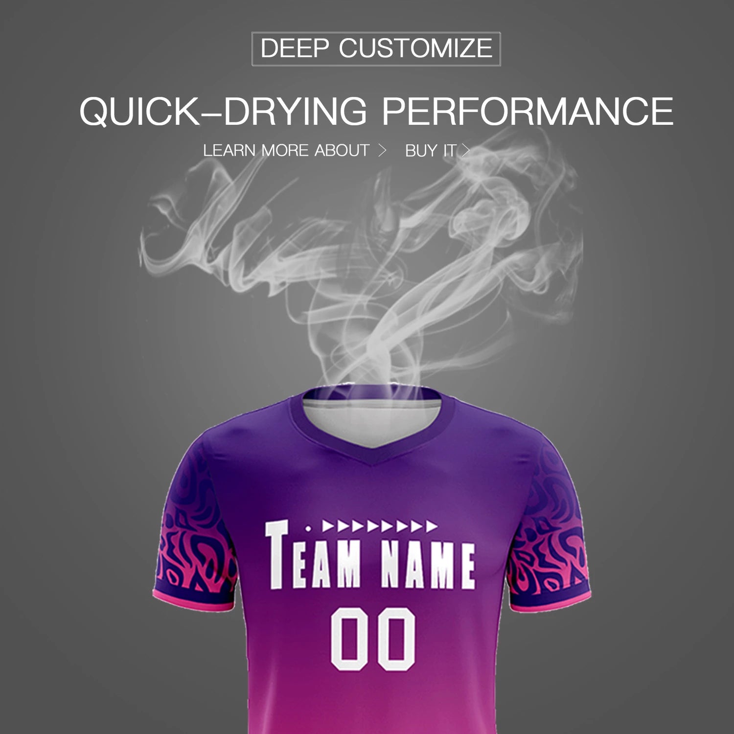 Custom Purple Pink Casual Printing Sportswear Soccer Sets Jersey