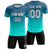 Custom Midnight Blue Sky Blue Casual Printing Sportswear Soccer Sets Jersey