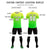 Custom Fluorescent Green Neon Green Casual Printing Sportswear Soccer Sets Jersey