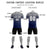 Custom Gray Navy Casual Printing Sportswear Soccer Sets Jersey