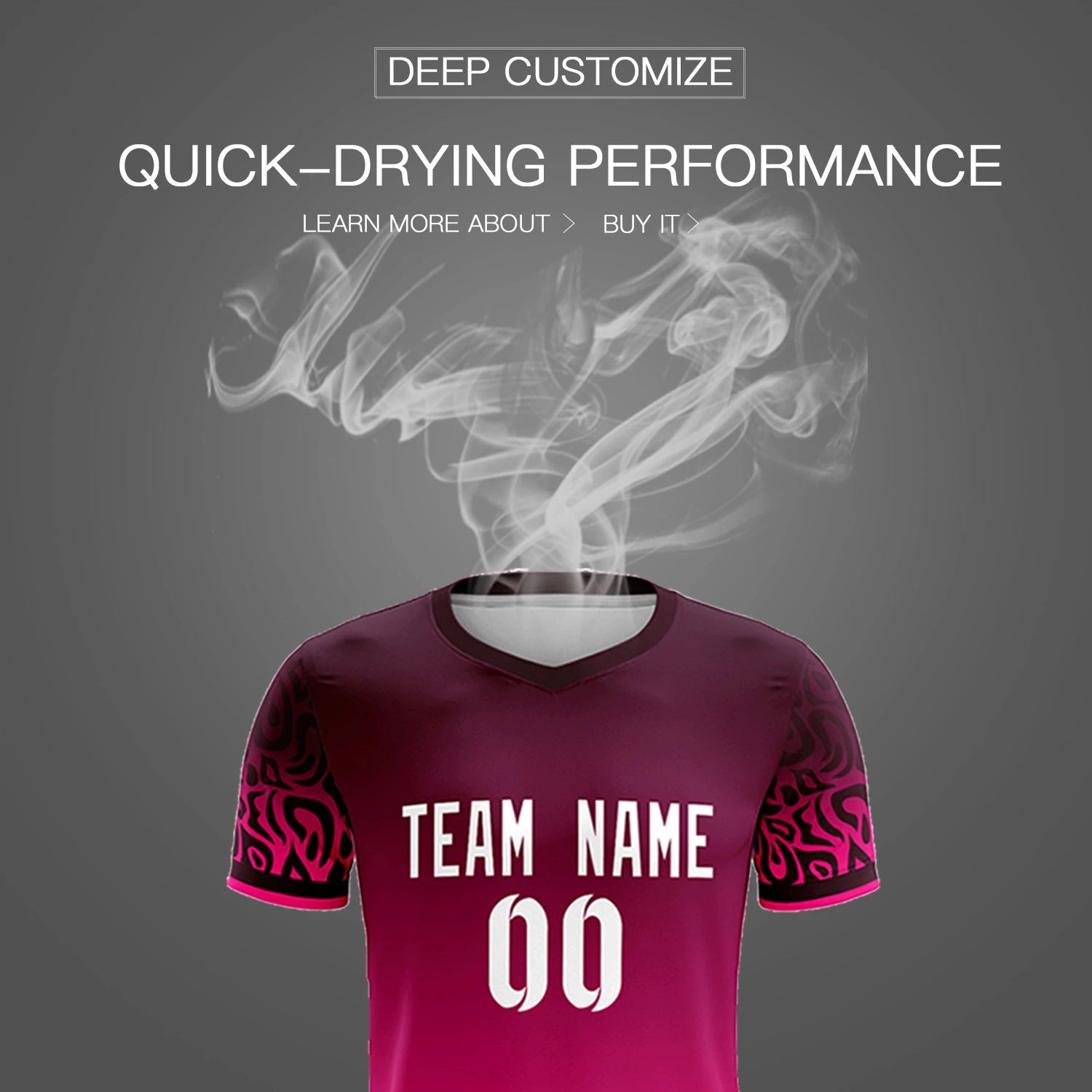 Custom Light Red Pink Casual Printing Sportswear Soccer Sets Jersey