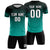 Custom Black Aqua Casual Printing Sportswear Soccer Sets Jersey