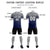 Custom Gray Navy Casual Printing Sportswear Soccer Sets Jersey