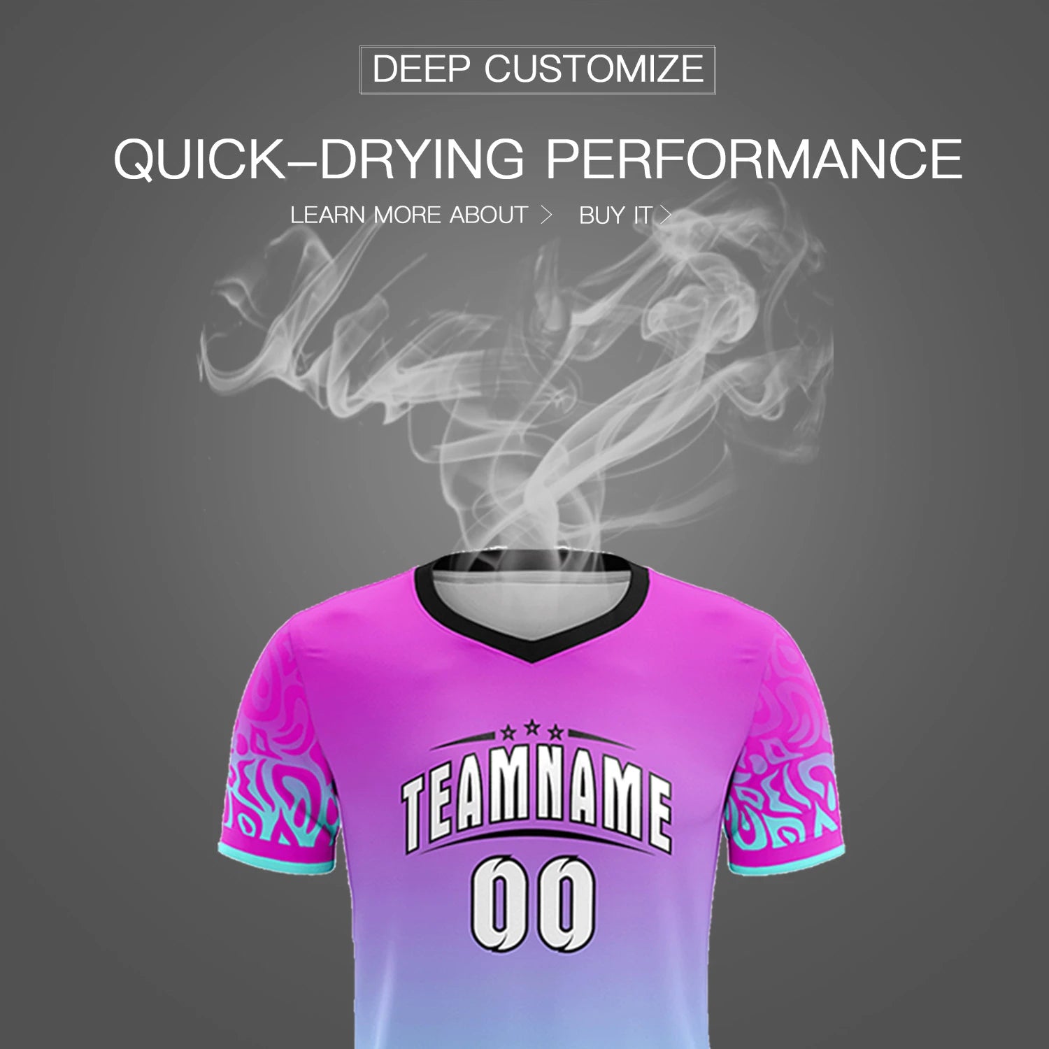 Custom Pink Blue Casual Printing Sportswear Soccer Sets Jersey