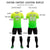 Custom Fluorescent Green Neon Green Casual Printing Sportswear Soccer Sets Jersey