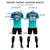 Custom Midnight Blue Sky Blue Casual Printing Sportswear Soccer Sets Jersey