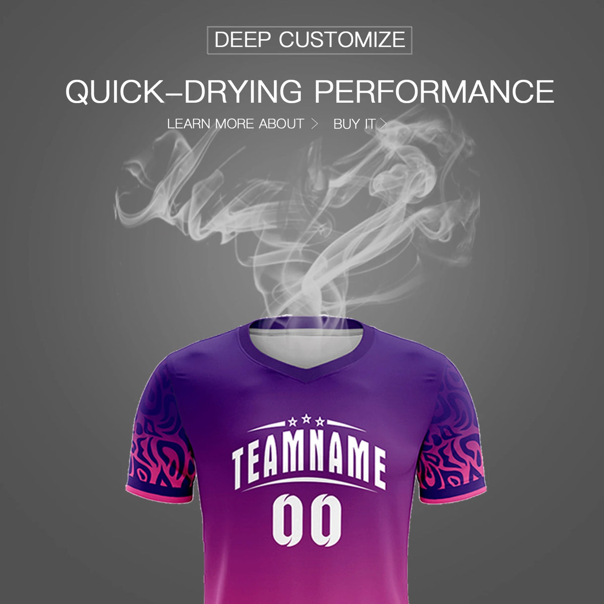 Custom Purple Pink Casual Printing Sportswear Soccer Sets Jersey