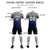 Custom Gray Navy Casual Printing Sportswear Soccer Sets Jersey