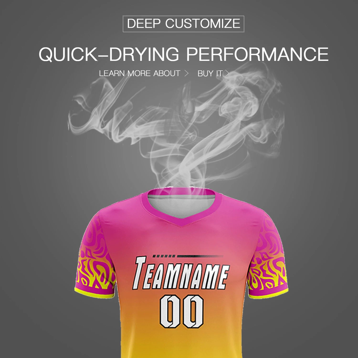 Custom Pink Fluorescent Green Casual Printing Sportswear Soccer Sets Jersey