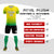 Custom Gold01 Kelly Green Casual Printing Sportswear Soccer Sets Jersey