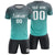 Custom Gray Bright Green Casual Printing Sportswear Soccer Sets Jersey