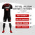 Custom Black Red Fireworks gradient Sport Soccer Sets Jersey