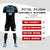 Custom Black Light Blue Fireworks gradient Sport Soccer Sets Jersey