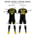 Custom Black Gold Fireworks gradient Sport Soccer Sets Jersey