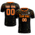 Custom Black Orange Fireworks gradient Sport Soccer Sets Jersey