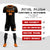 Custom Black Orange Fireworks gradient Sport Soccer Sets Jersey