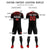 Custom Black Red Fireworks gradient Sport Soccer Sets Jersey