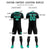 Custom Black Bright Green Fireworks gradient Sport Soccer Sets Jersey