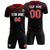 Custom Black Red Fireworks gradient Sport Soccer Sets Jersey