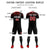 Custom Black Red Fireworks gradient Sport Soccer Sets Jersey