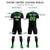 Custom Black Kelly Green Fireworks gradient Sport Soccer Sets Jersey