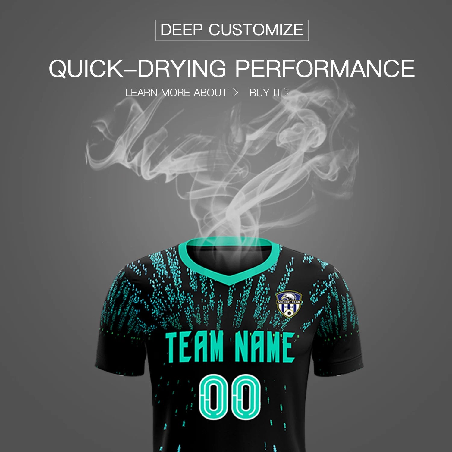 Custom Black Bright Green Fireworks gradient Sport Soccer Sets Jersey