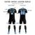 Custom Black Light Blue Fireworks gradient Sport Soccer Sets Jersey