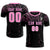 Custom Black Light Pink Fireworks gradient Sport Soccer Sets Jersey