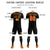 Custom Black Orange Fireworks gradient Sport Soccer Sets Jersey