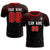 Custom Black Red Fireworks gradient Sport Soccer Sets Jersey