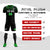 Custom Black Kelly Green Fireworks gradient Sport Soccer Sets Jersey