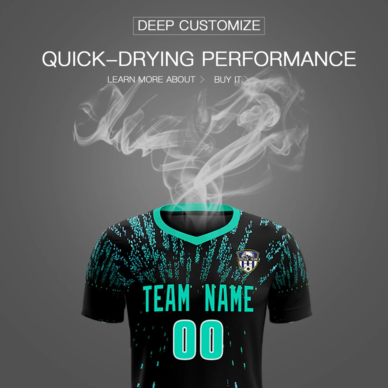 Custom Black Bright Green Fireworks gradient Sport Soccer Sets Jersey