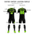 Custom Black Neon Green Fireworks gradient Sport Soccer Sets Jersey