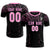 Custom Black Light Pink Fireworks gradient Sport Soccer Sets Jersey