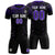 Custom Black Purple Fireworks gradient Sport Soccer Sets Jersey