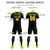 Custom Black Gold Fireworks gradient Sport Soccer Sets Jersey