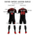 Custom Black Red Fireworks gradient Sport Soccer Sets Jersey