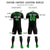 Custom Black Kelly Green Fireworks gradient Sport Soccer Sets Jersey