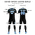 Custom Black Light Blue Fireworks gradient Sport Soccer Sets Jersey