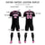 Custom Black Light Pink Fireworks gradient Sport Soccer Sets Jersey