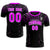 Custom Black Pink Fireworks gradient Sport Soccer Sets Jersey