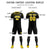 Custom Black Gold Fireworks gradient Sport Soccer Sets Jersey