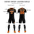 Custom Black Orange Fireworks gradient Sport Soccer Sets Jersey