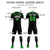 Custom Black Kelly Green Fireworks gradient Sport Soccer Sets Jersey