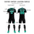 Custom Black Bright Green Fireworks gradient Sport Soccer Sets Jersey